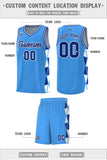 Custom Hip Hop Side Two-Color Triangle Splicing Sports Uniform Basketball Jersey Printed Logo Number