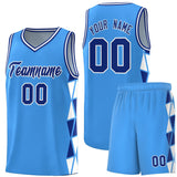 Custom Hip Hop Side Two-Color Triangle Splicing Sports Uniform Basketball Jersey Printed Logo Number