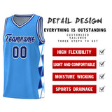 Custom Hip Hop Side Two-Color Triangle Splicing Sports Uniform Basketball Jersey Printed Logo Number