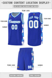 Custom Personalized Side Two-Color Triangle Splicing Sports Uniform Basketball Jersey For Adult