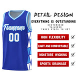 Custom Personalized Side Two-Color Triangle Splicing Sports Uniform Basketball Jersey For Adult