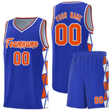 Custom Personalized Side Two-Color Triangle Splicing Sports Uniform Basketball Jersey For Youth