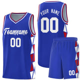 Custom Hip Hop Side Two-Color Triangle Splicing Sports Uniform Basketball Jersey Add Logo Number