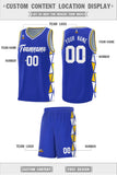 Custom Hip Hop Side Two-Color Triangle Splicing Sports Uniform Basketball Jersey Text Logo Number