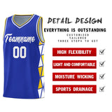 Custom Hip Hop Side Two-Color Triangle Splicing Sports Uniform Basketball Jersey Text Logo Number