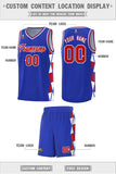 Custom Hip Hop Side Two-Color Triangle Splicing Sports Uniform Basketball Jersey Printed Logo Number