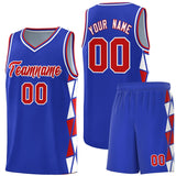Custom Hip Hop Side Two-Color Triangle Splicing Sports Uniform Basketball Jersey Printed Logo Number