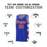 Custom Hip Hop Side Two-Color Triangle Splicing Sports Uniform Basketball Jersey Printed Logo Number