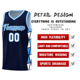 Custom Personalized Side Two-Color Triangle Splicing Sports Uniform Basketball Jersey For Adult