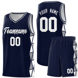 Custom Personalized Side Two-Color Triangle Splicing Sports Uniform Basketball Jersey For Youth