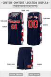 Custom Hip Hop Side Two-Color Triangle Splicing Sports Uniform Basketball Jersey Text Logo Number