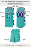 Custom Personalized Side Two-Color Triangle Splicing Sports Uniform Basketball Jersey For Adult
