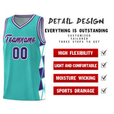 Custom Personalized Side Two-Color Triangle Splicing Sports Uniform Basketball Jersey For Adult