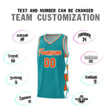 Custom Personalized Side Two-Color Triangle Splicing Sports Uniform Basketball Jersey For Youth