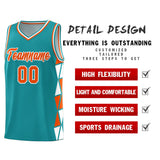 Custom Personalized Side Two-Color Triangle Splicing Sports Uniform Basketball Jersey For Youth