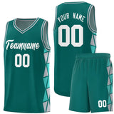Custom Hip Hop Side Two-Color Triangle Splicing Sports Uniform Basketball Jersey Add Logo Number
