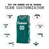 Custom Hip Hop Side Two-Color Triangle Splicing Sports Uniform Basketball Jersey Add Logo Number