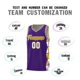 Custom Hip Hop Side Two-Color Triangle Splicing Sports Uniform Basketball Jersey Add Logo Number