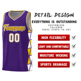 Custom Hip Hop Side Two-Color Triangle Splicing Sports Uniform Basketball Jersey Add Logo Number