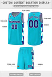 Custom Hip Hop Side Two-Color Triangle Splicing Sports Uniform Basketball Jersey Printed Logo Number