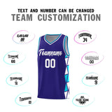 Custom Hip Hop Side Two-Color Triangle Splicing Sports Uniform Basketball Jersey Printed Logo Number