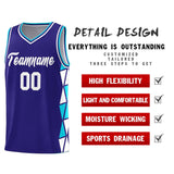 Custom Hip Hop Side Two-Color Triangle Splicing Sports Uniform Basketball Jersey Printed Logo Number