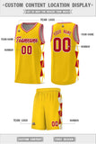 Custom Hip Hop Side Two-Color Triangle Splicing Sports Uniform Basketball Jersey Text Logo Number