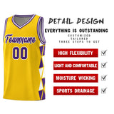 Custom Hip Hop Side Two-Color Triangle Splicing Sports Uniform Basketball Jersey Printed Logo Number