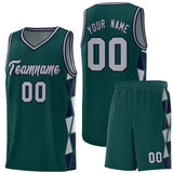 Custom Hip Hop Side Two-Color Triangle Splicing Sports Uniform Basketball Jersey Printed Logo Number