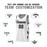 Custom Hip Hop Side Two-Color Triangle Splicing Sports Uniform Basketball Jersey Text Logo Number