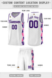 Custom Hip Hop Side Two-Color Triangle Splicing Sports Uniform Basketball Jersey Printed Logo Number