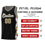Custom Tank Top Side Two-Color Triangle Splicing Sports Uniform Basketball Jersey Add Logo Number