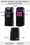 Custom Tank Top Side Two-Color Triangle Splicing Sports Uniform Basketball Jersey Text Logo Number