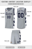 Custom For Unisex Side Two-Color Triangle Splicing Sports Uniform Basketball Jersey Add Logo Number