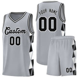 Custom For Youth Side Two-Color Triangle Splicing Sports Uniform Basketball Jersey Add Logo Number