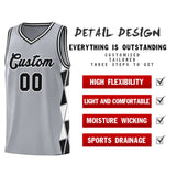 Custom For Youth Side Two-Color Triangle Splicing Sports Uniform Basketball Jersey Add Logo Number
