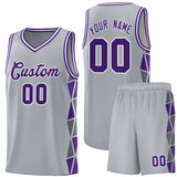 Custom For Adult Side Two-Color Triangle Splicing Sports Uniform Basketball Jersey Add Logo Number