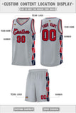Custom Tank Top Side Two-Color Triangle Splicing Sports Uniform Basketball Jersey Add Logo Number