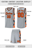 Custom Tank Top Side Two-Color Triangle Splicing Sports Uniform Basketball Jersey Text Logo Number