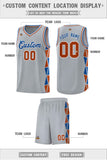 Custom Tank Top Side Two-Color Triangle Splicing Sports Uniform Basketball Jersey Text Logo Number