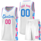 Custom For Unisex Side Two-Color Triangle Splicing Sports Uniform Basketball Jersey Add Logo Number