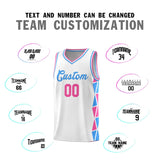 Custom For Unisex Side Two-Color Triangle Splicing Sports Uniform Basketball Jersey Add Logo Number