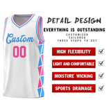 Custom For Unisex Side Two-Color Triangle Splicing Sports Uniform Basketball Jersey Add Logo Number