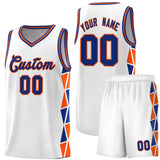 Custom For Youth Side Two-Color Triangle Splicing Sports Uniform Basketball Jersey Add Logo Number