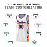 Custom For Youth Side Two-Color Triangle Splicing Sports Uniform Basketball Jersey Add Logo Number
