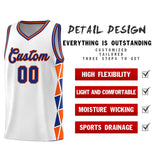 Custom For Youth Side Two-Color Triangle Splicing Sports Uniform Basketball Jersey Add Logo Number