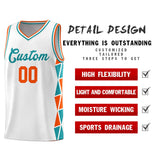 Custom For Adult Side Two-Color Triangle Splicing Sports Uniform Basketball Jersey Add Logo Number
