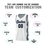 Custom Tank Top Side Two-Color Triangle Splicing Sports Uniform Basketball Jersey Add Logo Number