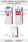 Custom For Youth Side Two-Color Triangle Splicing Sports Uniform Basketball Jersey Add Logo Number