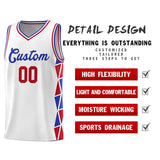 Custom For Youth Side Two-Color Triangle Splicing Sports Uniform Basketball Jersey Add Logo Number